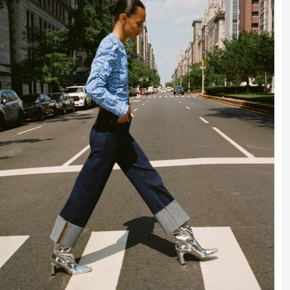 Zara women’s printed floral gathered blouse tops - Picture 6 of 16